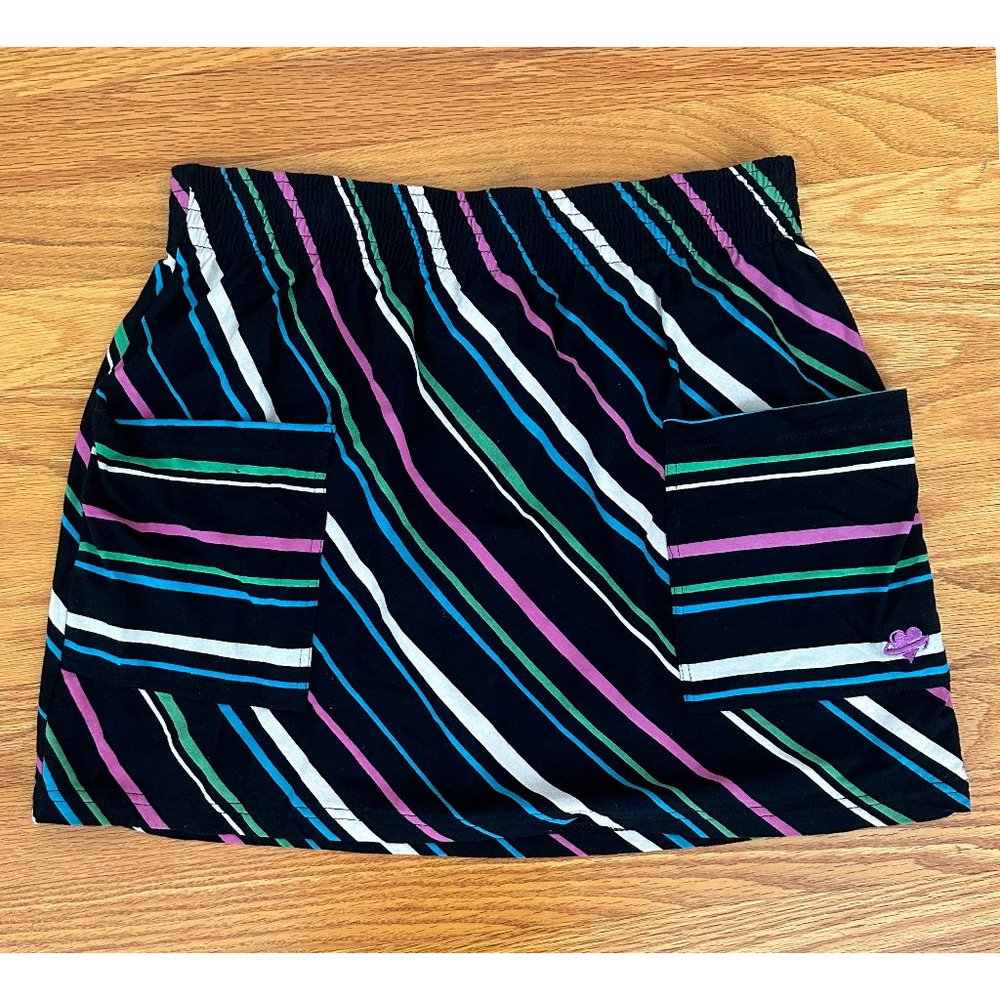 …Lost Skirt / Striped Skate Shirt / NWOT / S Small / Vintage Y2K / Mini Skirt